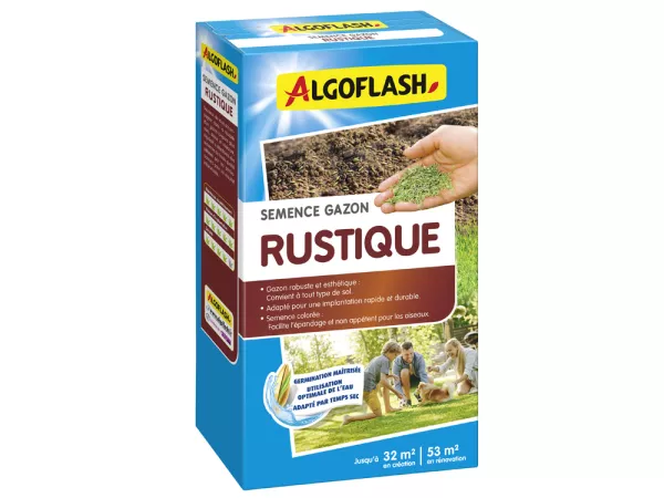 Semence Gazon Rustique Algoflash, pour tous les sols