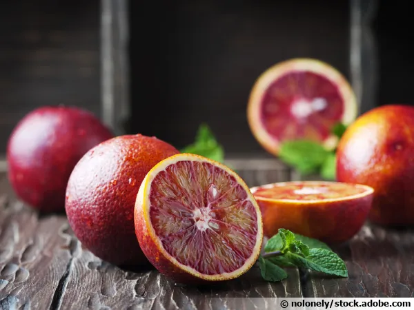 Des oranges rouges, des sanguines pour la sant au coeur de l'hiver