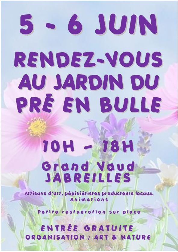 Rendez-vous au jardin du pré en bulle