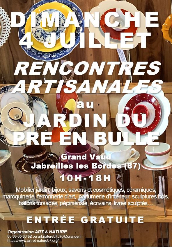 Rencontres artisanales au jardin du pré en bulle