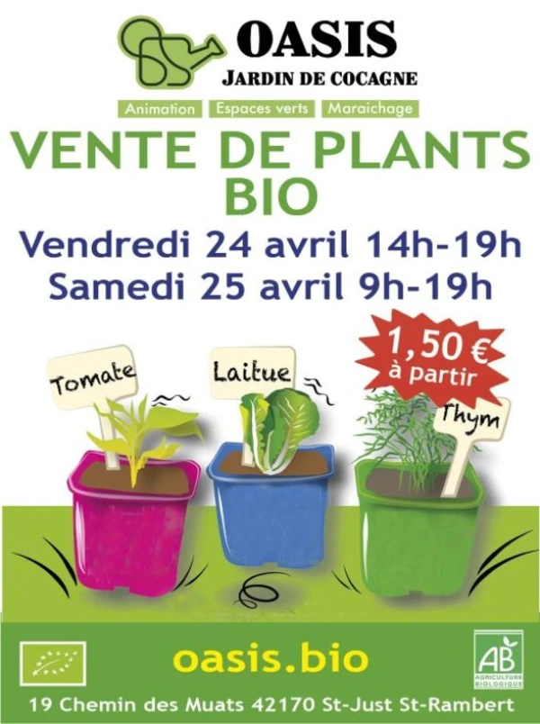 Vente de plants Bio 