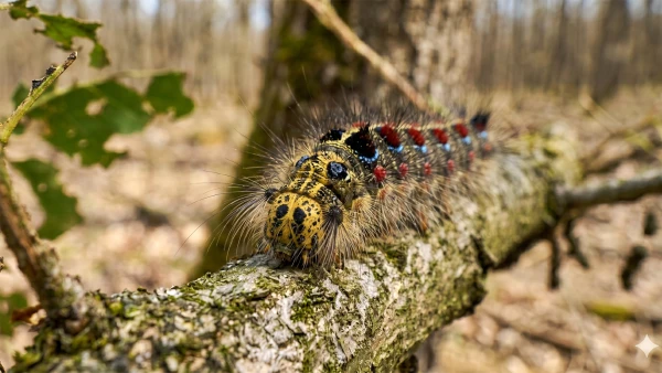 La chenille du Bombyx disparate