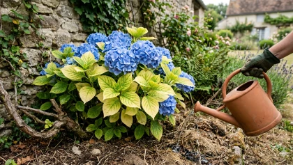 Eau calcaire et hortensias : les solutions pour soigner les feuilles qui jaunissent