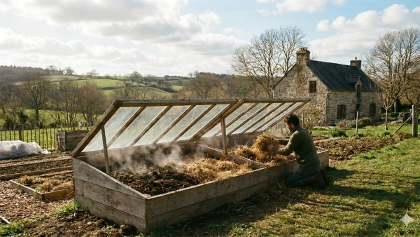 Cr�er une couche chaude au potager pour les premiers semis