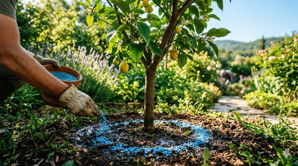Mettre l'engrais bleu � l'applomb du feuillage