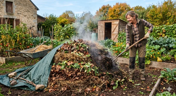 Compostage � chaud pour un compost rapide