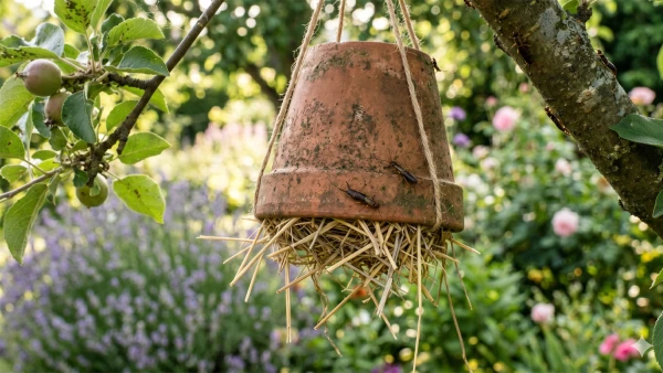 Un abri � forficules pour prot�ger vos plantes des pucerons