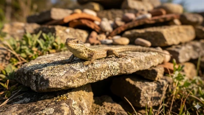 Cr�er un h�tel � l�zards : un petit am�nagement de pierres s�ches pour attirer les pr�dateurs au jardin