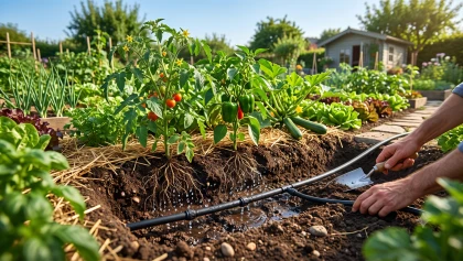 Irrigation souterraine : la m�thode pour r�duire jusqu'� 50% sa facture d'eau au potager