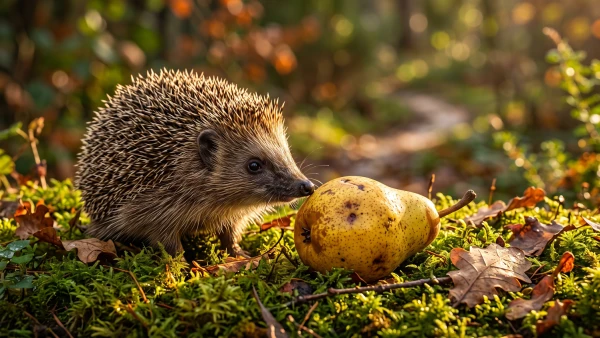Aidez le h�risson en laissant quelsques fruits pourrir