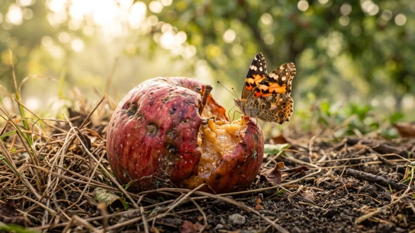 Aidez les papillons en laissant quelsques fruits pourrir