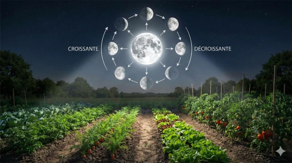 Comprendre la lune croissante, d�croissante et ses effets sur le potager et le jardin