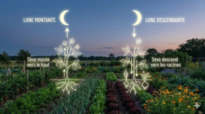 Jardiner avec la lune montante et descendante : guide pratique pour r�ussir ses cultures