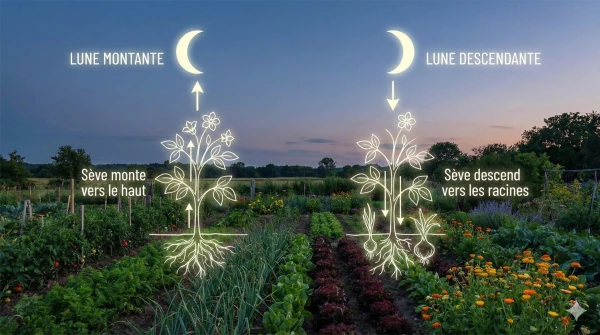 Synchroniser ses travaux au potager avec la lune montante et descendante