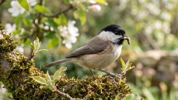 La m�sange nonnette : un petit oiseau forestier