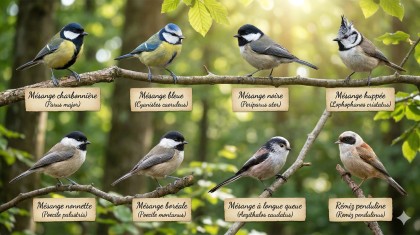 Les m�sanges en France : identifier et aider les oiseaux de nos jardins