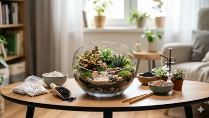Un mini-jardin de table pour transformer l'ambiance de votre salon