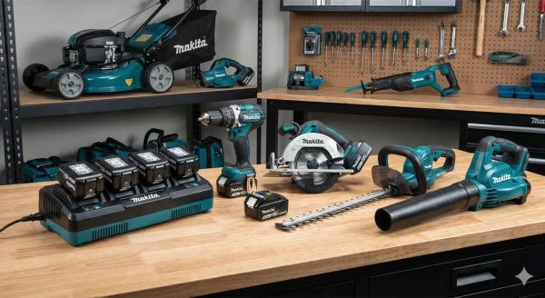 Quelques outils Makita de la gamme d'outils sans fil