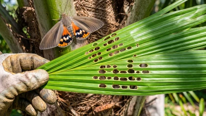 Papillon du palmier : d�tectez et �liminez sa chenille avant qu'il ne soit trop tard