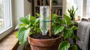 Partez tranquille : l'astuce magique de la bouteille d'eau pour vos plantes !