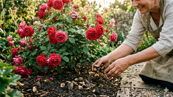 Des peaux de banane, l'astuce naturelle pour la floraison des rosiers