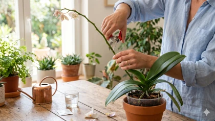 Phalaenopsis d�fleuri : comment tailler la hampe florale de votre orchid�e pour stimuler une nouvelle floraison 