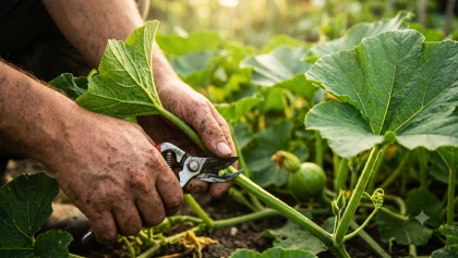 Pincer les potirons : la m�thode simple pour obtenir des fruits g�ants dans votre potager
