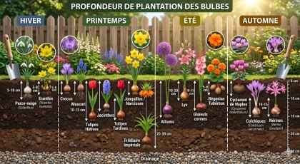 Planter les bulbes � la bonne profondeur