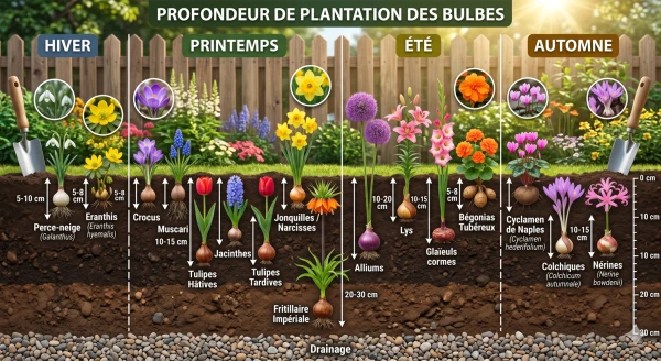 Le bulbe de l'amaryllis doit �tre enterr� � moiti� 