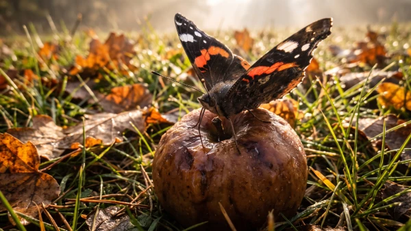 Pommes ab�m�es pour les papillons d'automne