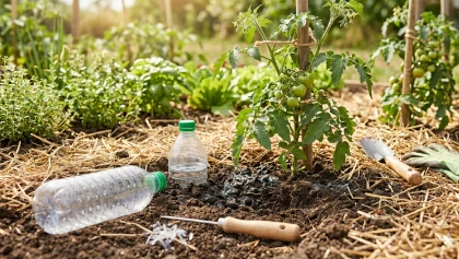 Pourquoi les jardiniers enterrent des bouteilles au pied des tomates et agrumes avant les premi�res vagues de chaleur