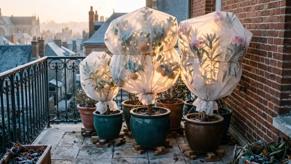 Premi�res gel�es : comment bien prot�ger agrumes, oliviers et lauriers-roses en pot