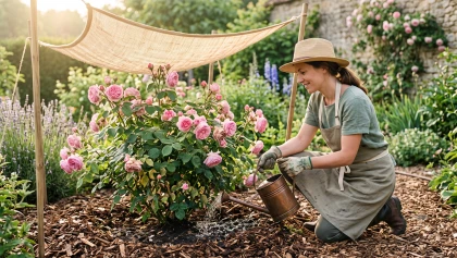 Comment prot�ger ses rosiers du soleil et de la chaleur