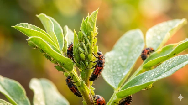 L'efficacit� redoutable des larves de coccinelles contre les pucerons
