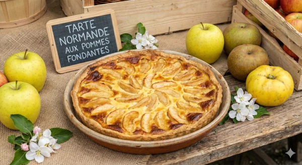 La tarte normande aux pommes fondantes