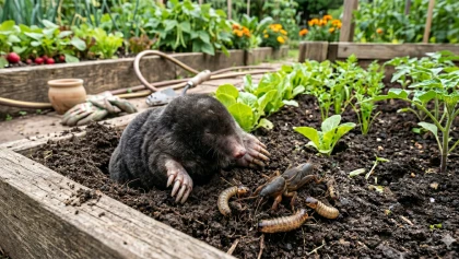 La taupe au potager : cette alli�e naturelle chasse les courtilli�res et les taupins
