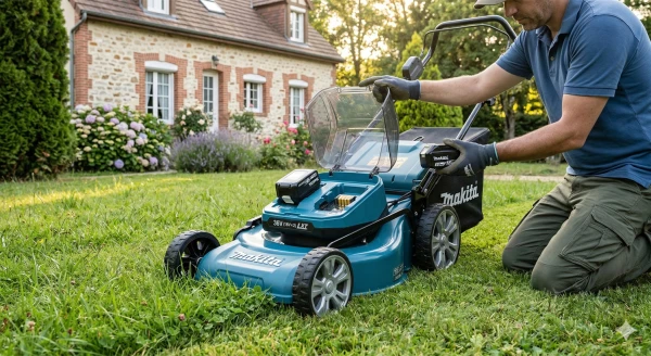 Tondeuse avec double amplacement de batterie