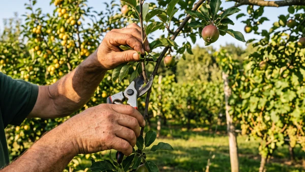 Tailler le pommier en septembre pour pr�parer une meilleure fructification