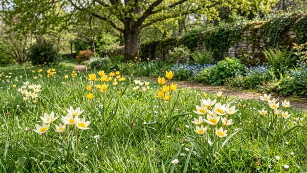 Tulipes botaniques : la solution naturelle pour �gayer votre pelouse chaque printemps