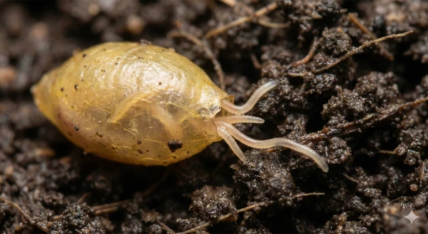 Cocon avec de petits vers de terre