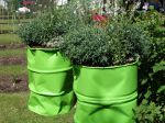 Des jardinières en matériaux recyclés