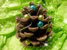 D�corations de No�l en pommes de pin