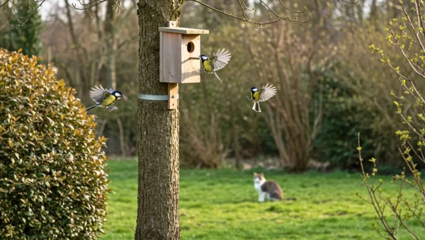 Comment prot�ger un nichoir des chats au jardin