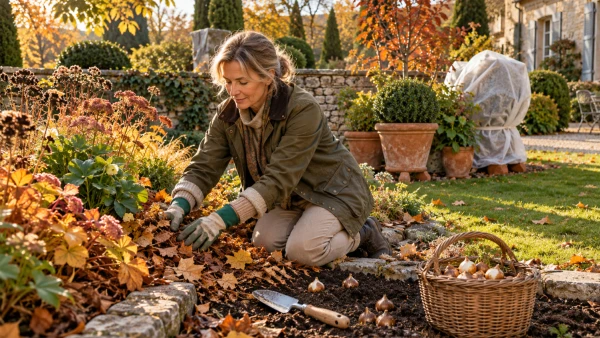 Des �chinac�es fan�es qui nourrissent les oiseaux en automne
