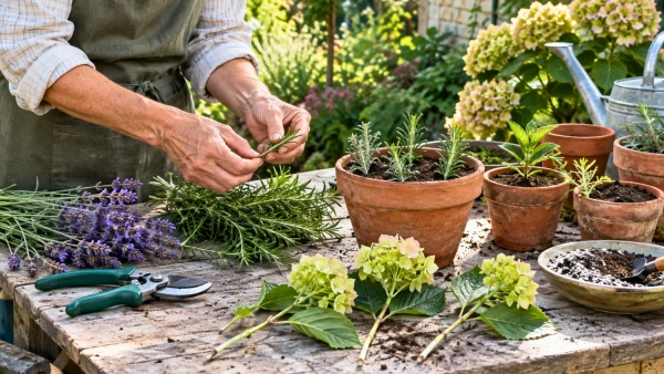 Boutures de septembre : lavande, romarin et hortensia � multiplier