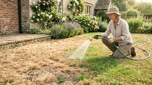 Canicule au jardin : sauver un gazon bruni par la chaleur