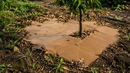 Ce carton d'emballage que vous recyclez sans le savoir peut prot�ger votre jardin des mauvaises herbes pendant des mois