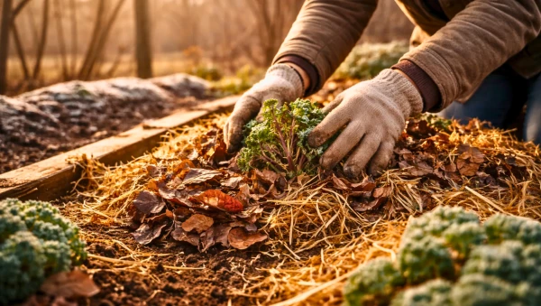 Gestes doux pour un sol vivant : pailler son potager en hiver