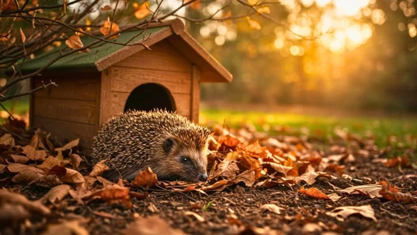 H�risson en automne : un abri essentiel pour survivre � l'hiver
