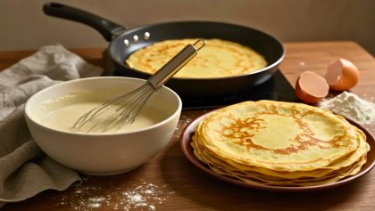 Le chef Paul Bocuse d�voile sa p�te � cr�pes l�g�re et inratable : elle se retourne sans stress et sent divinement bon